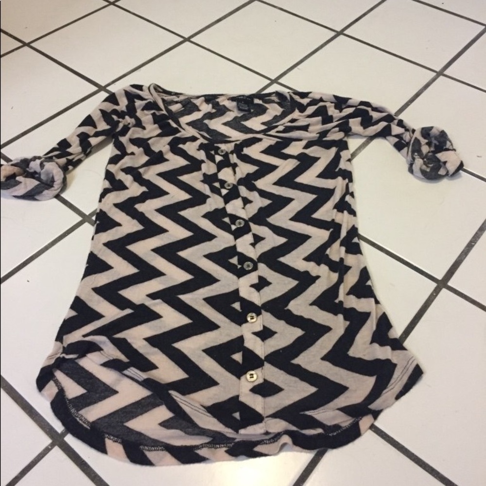 Zig zag three-quarter sleeve